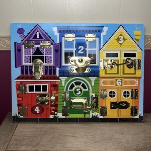 Melissa & Doug Wooden Latches‎ Board Sensory Activity Toy